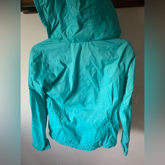 Columbia Windbreaker Jacket Womens SM Blue Lightweight Zip Up Hooded 100% Nylon - Picture 7 of 7